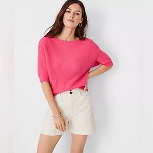 Ann Taylor Pink Relaxed Sweater